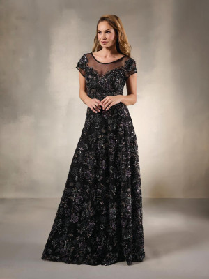 Christina Wu Elegance 17220 Long Reception Party Dress With Floral Embellished