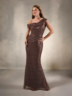Christina Wu Elegance 17221 Long Mother Of The Bride Dress Featuring Asymmetrical