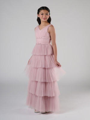 Christina Wu Mini-Maids 32256 Flower Girls Gown With Tiered Ruffles
