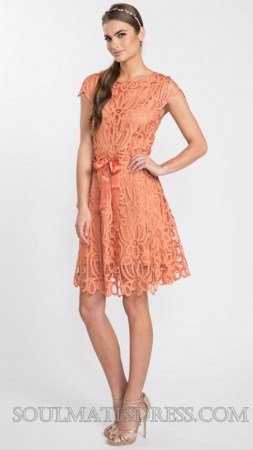Soulmates D1308 Cap Sleeve Short Dress
