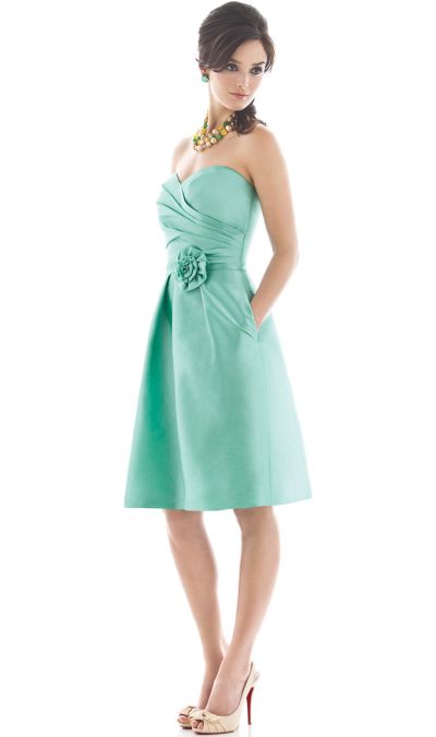 alfred sung strapless dress