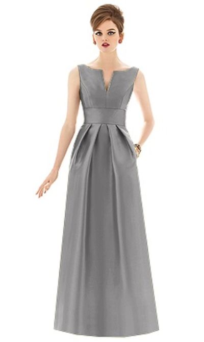 Dessy Alfred Sung D655 Long Bridesmaid Dress: French Novelty