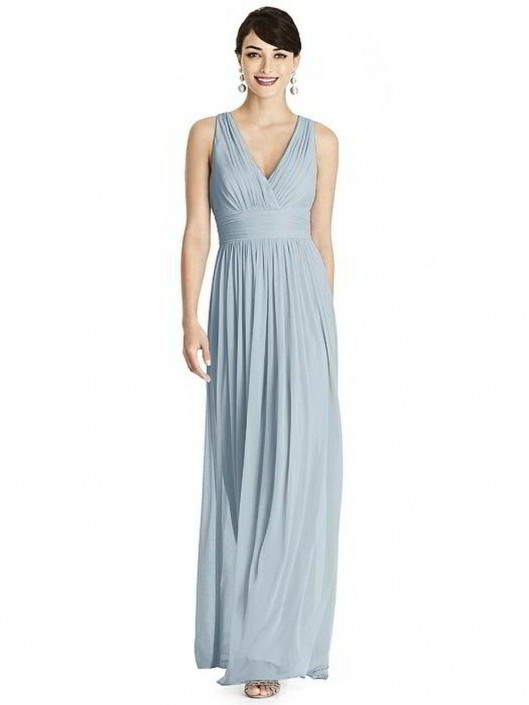 Alfred Sung D744 Twist Back Chiffon Knit Bridesmaid Dress