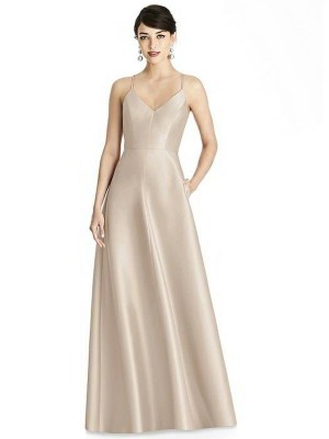 Alfred Sung D750 Spaghetti Strap A-Line Bridesmaid Dress