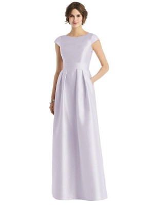 Alfred Sung D767 Long Bridesmaid Dress with Pockets