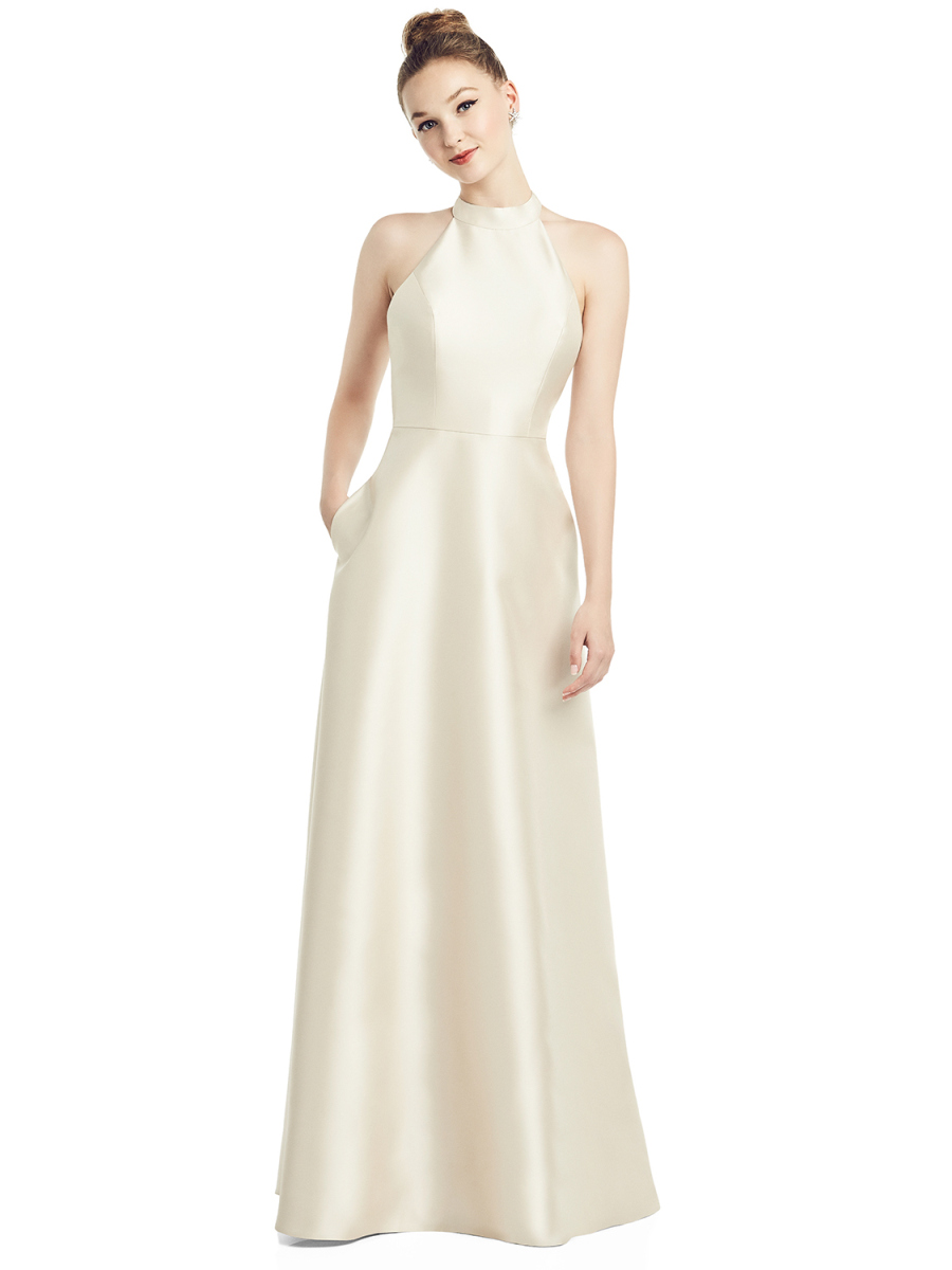 Alfred Sung D772 High Neck Bridesmaid Gown