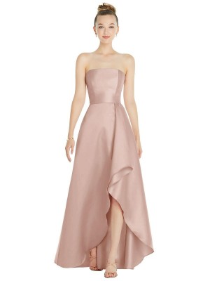 Alfred Sung D832 High Low Slit Bridesmaid Dress