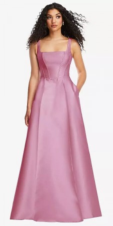 Alfred Sung D844 Boned Corset Bridesmaid Gown