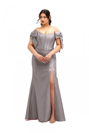 Alfred Sung D854 Bow Off Shoulder Bridesmaid Dress