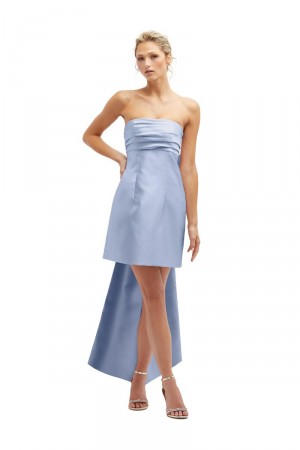 Alfred Sung D857 Chic Bow Back Mini Bridesmaid Dress