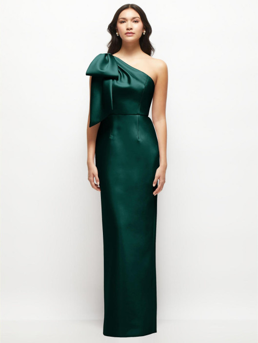 French Novelty Alfred Sung D861 Bow One Shoulder Bridesmaid Gown