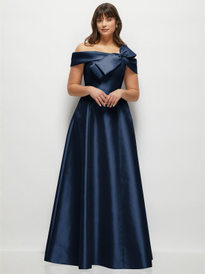 Alfred Sung D862 Off Shoulder Bow Bridesmaid Gown