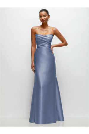 Alfred Sung D871 Trendy Draped Bodice Bridesmaid Dress