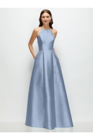 Alfred Sung D874 High Neck A-Line Bridesmaid Dress