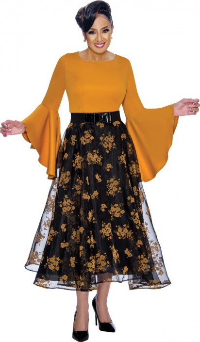 black and gold church dress