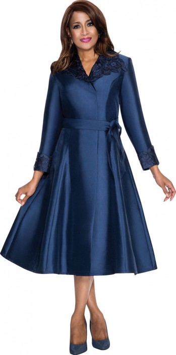 navy blue church dress
