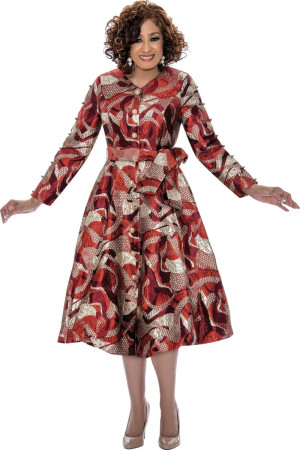 Dorinda Clark Cole DCC309081 Print Church Dress