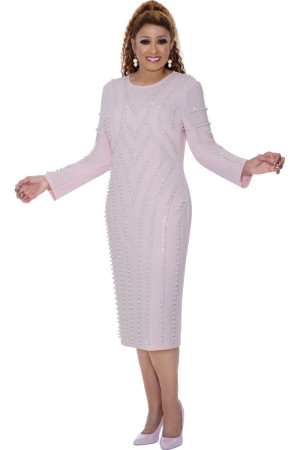 Dorinda Clark Cole DCC309551 Long Sleeve Pearl Dress
