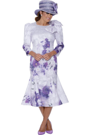 Dorinda Clark Cole DCC309561 Watercolor Print Church Dress