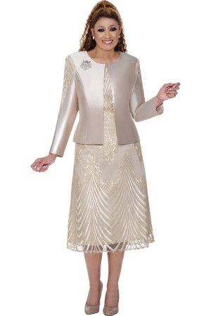 Dorinda Clark Cole DCC309672 Sheer Lace Jacket Dress