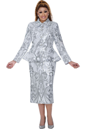 Dorinda Clark Cole DCC309711 Sequin Peplum Dress