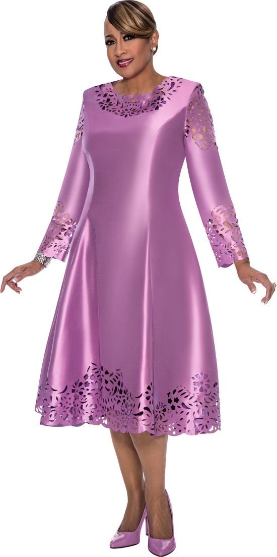 Dorinda Clark Cole DCC451 Church Dress with Cutwork French Novelty
