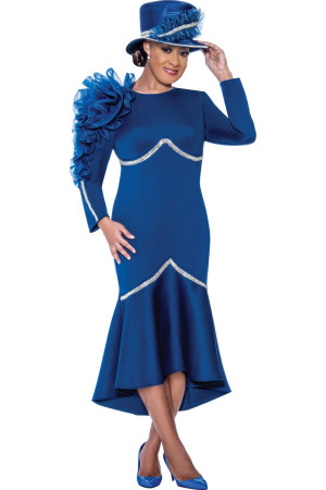 Dorinda Clark Cole DCC5481 Ruffle Shoulder Church Dress
