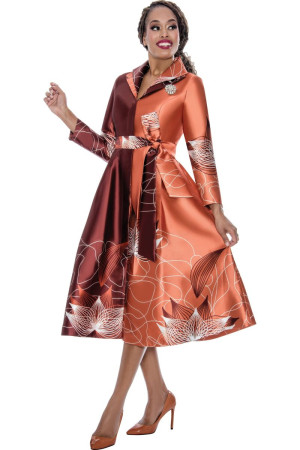 Nubiano DN100011 Elegant Print Church Dress