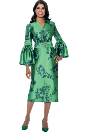 Nubiano DN100031 Floral Print Church Dress