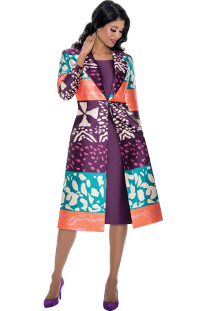 Nubiano DN100042 Bold Print Jacket Dress