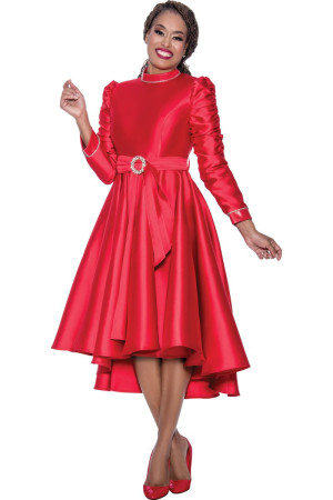 Nubiano DN100091 High Low Red Dress