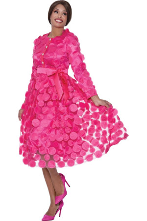 Nubiano DN100361 Circle 3-D Sheer Overlay Dress