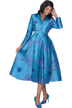 Nubiano DN100401 Circle Print Church Dress