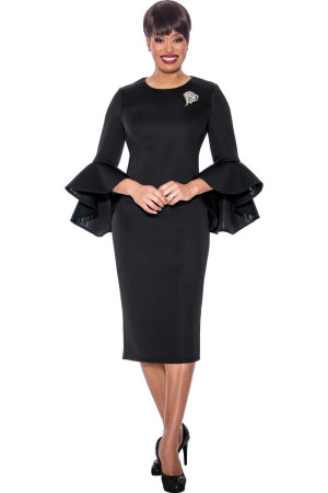 Nubiano DN12081 Bell Sleeve Church Dress