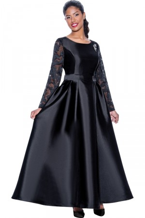 Nubiano DN1471 Lace Sleeve Long Dress