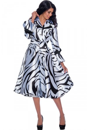 Nubiano DN1771 Zebra Print Bubble Hem Dress
