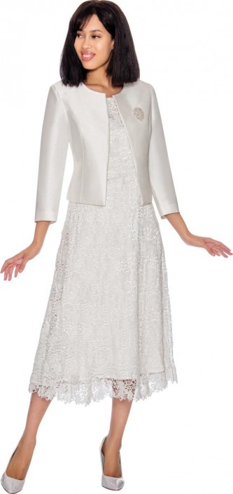 white lace dress with jacket