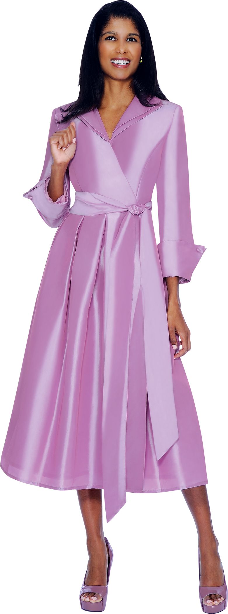 Nubiano DN5371 Tea Length Church Dress - French Novelty