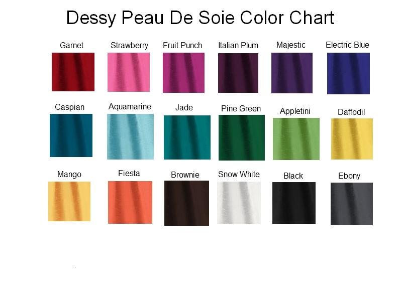 Dessy Bridesmaids Peau De Soie Color Chart