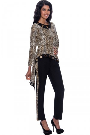Devine Sport DS63022 Leopard Print Pantsuit