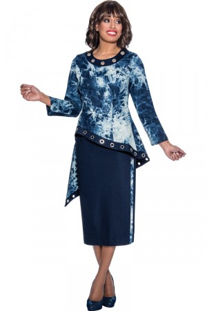 Devine Sport DS63332 Tie Dye Denim Church Dress