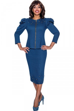 Devine Sport DS63502 Ladies Zip Front Denim Suit