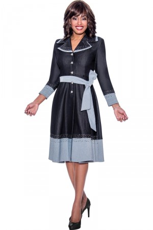 Devine Sport DS63651 Black Silver Denim Dress