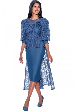 Devine Sport DS63692 Diva Lace Denim Church Dress