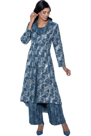Devine Sport DS800143 Denim 3 Piece Pant Suit