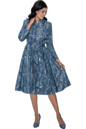 Devine Sport DS800161 Sequin Denim Church Dress