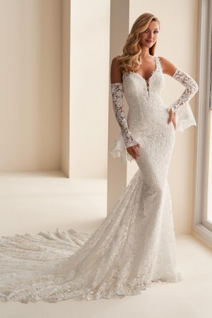 Enchanting by Mon Cheri E2506 Romantic Lace Bridal Gown