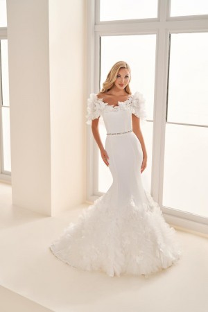 Enchanting by Mon Cheri E2537 Petal 3D Wedding Gown