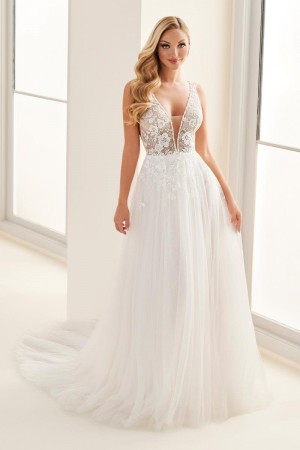 Enchanting by Mon Cheri E505 Plunging V Wedding Gown