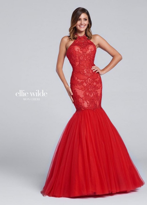 High Neck Halter Prom Dresses